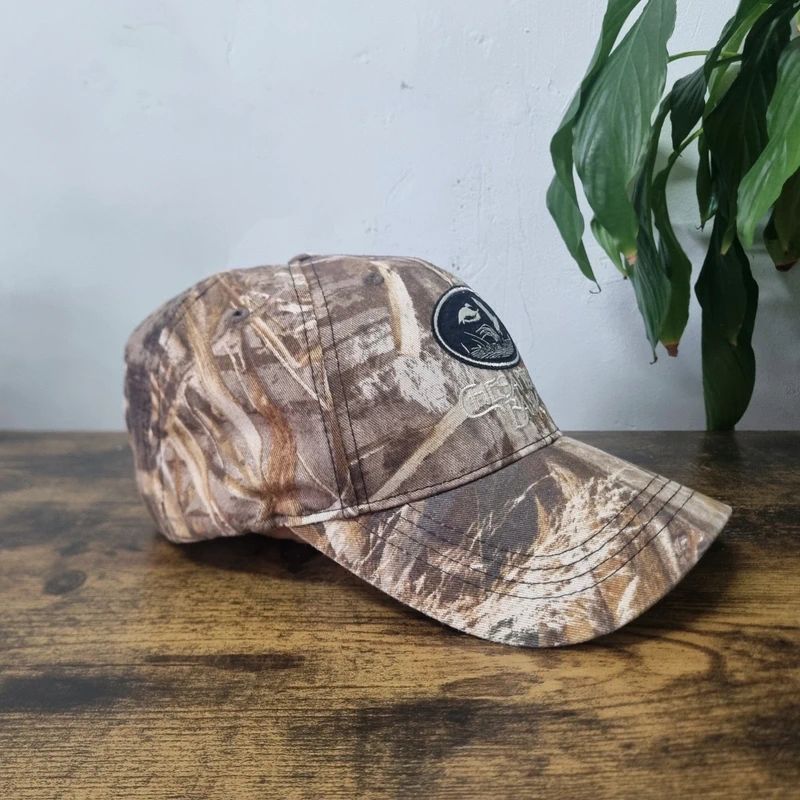 Vintage American baseball Hat Snapback cap one size adjustable khaki realtree camo ducks