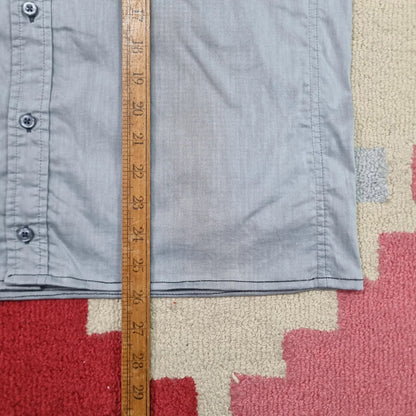 Vintage Arc'teryx Boxy Fit Cropped Shirt Short Sleeve Medium plain grey silver Button Up Skater