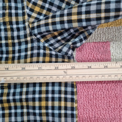 Vintage Columbia Boxy Fit Cropped Shirt Long Sleeve XL Check Black Button Up Skater Y2K Surf