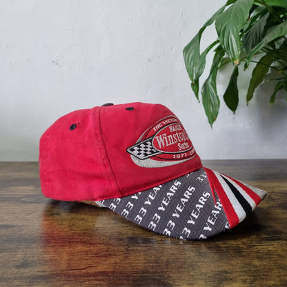 Vintage American Baseball Hat Snapback cap one size red winston cup nascar