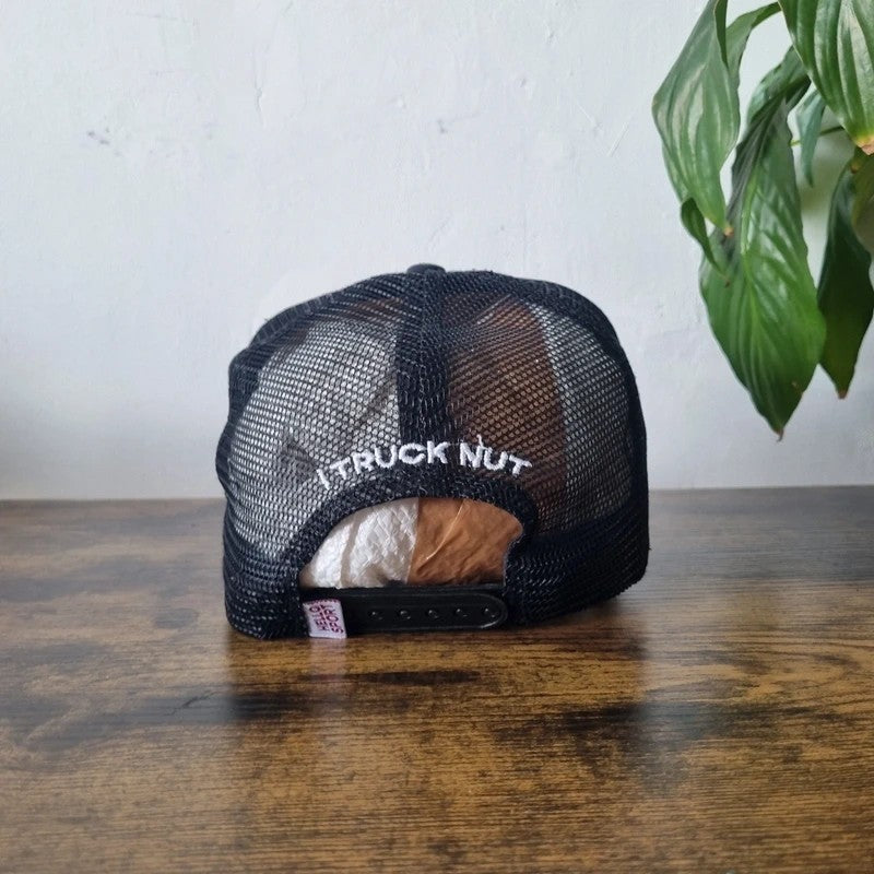 Vintage American Baseball Hat Snapback cap one size adjustable black white Nut trucker