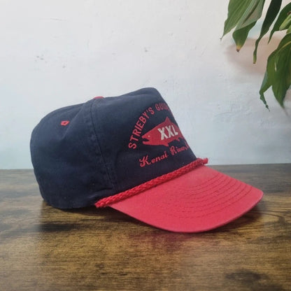 Vintage American Baseball Hat Snapback cap one size adjustable black red alaska fish