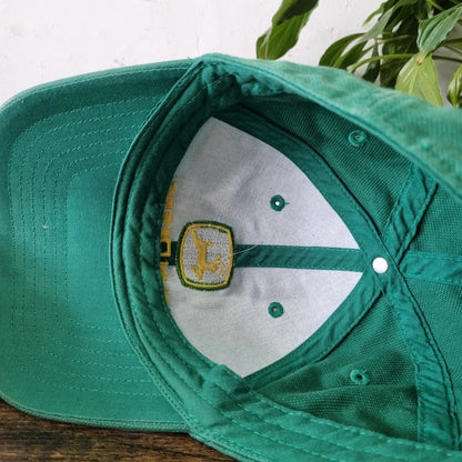 Vintage John Deere Baseball Hat Strapback cap one size adjustable green
