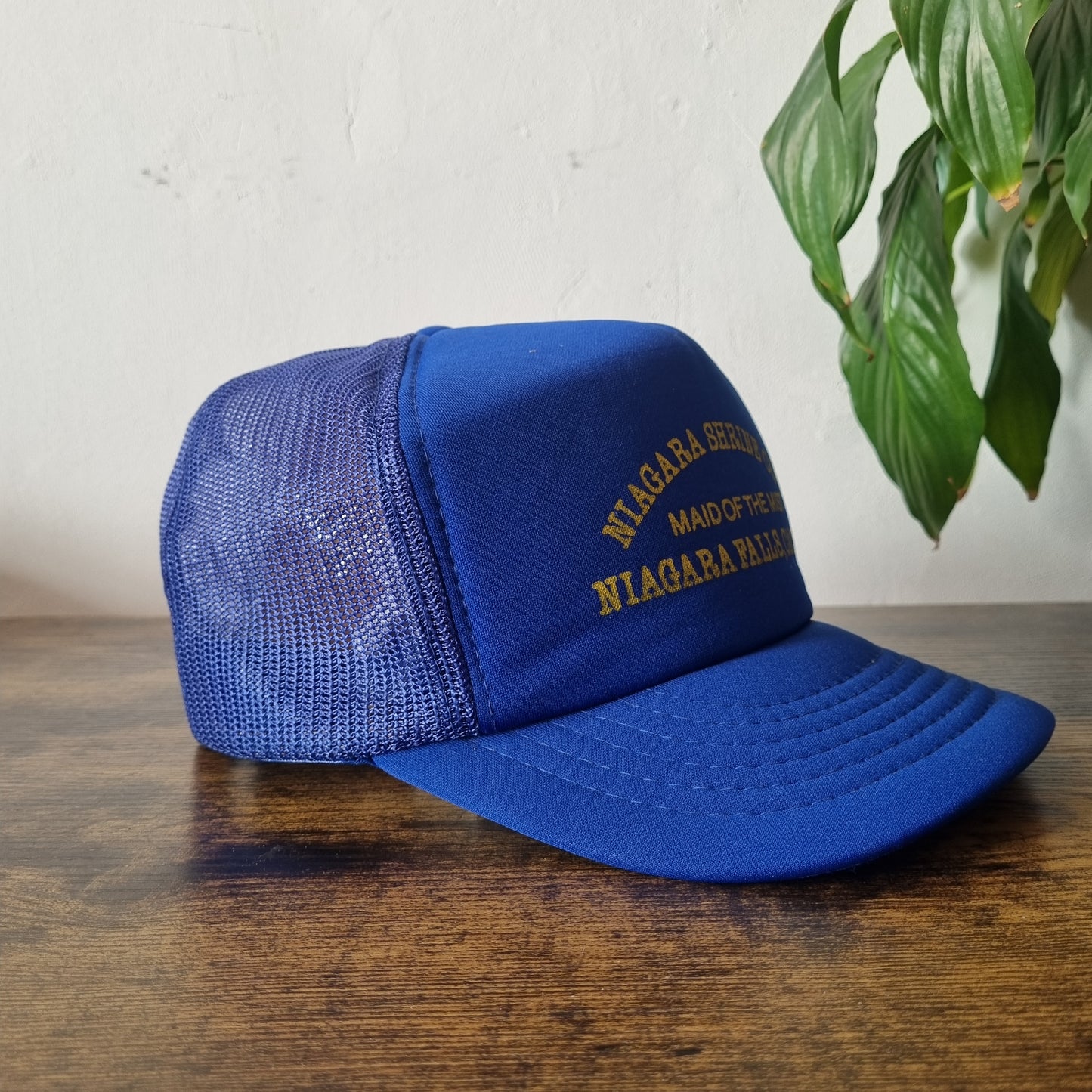 Vintage American Trucker Hat Snapback cap one size blue Niagara shrine club