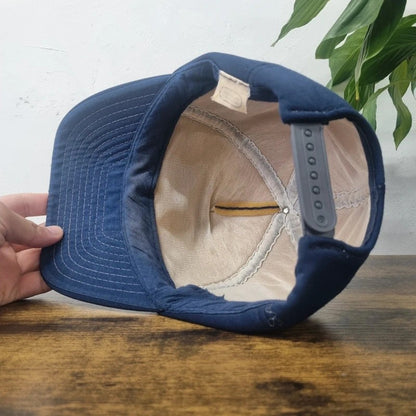 Vintage American Baseball Hat Snapback cap one size adjustable navy volvo service garage burdumy