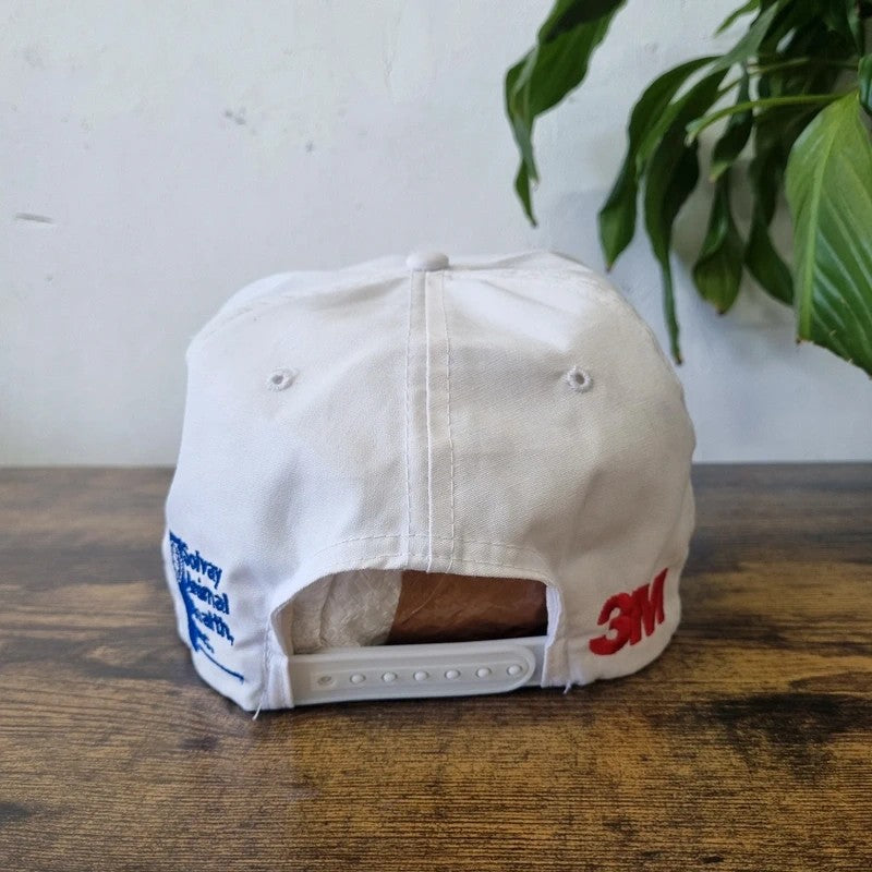 Vintage American Trucker Hat Snapback cap one size adjustable white Avma