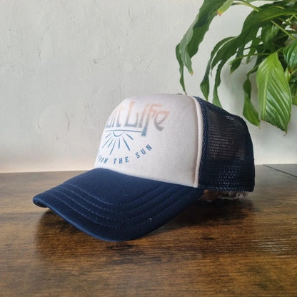 Salt life Baseball Hat Snapback cap one size adjustable navy white