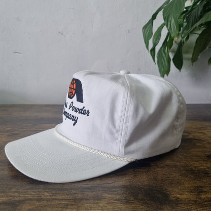 Vintage American Trucker Hat Snapback cap one size adjustable white Atlas Powder