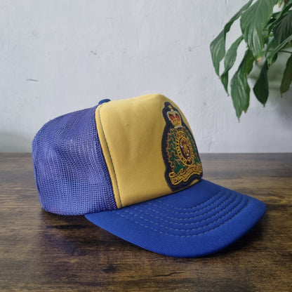 Vintage American Trucker Hat Snapback cap one size adjustable Yellow Blue