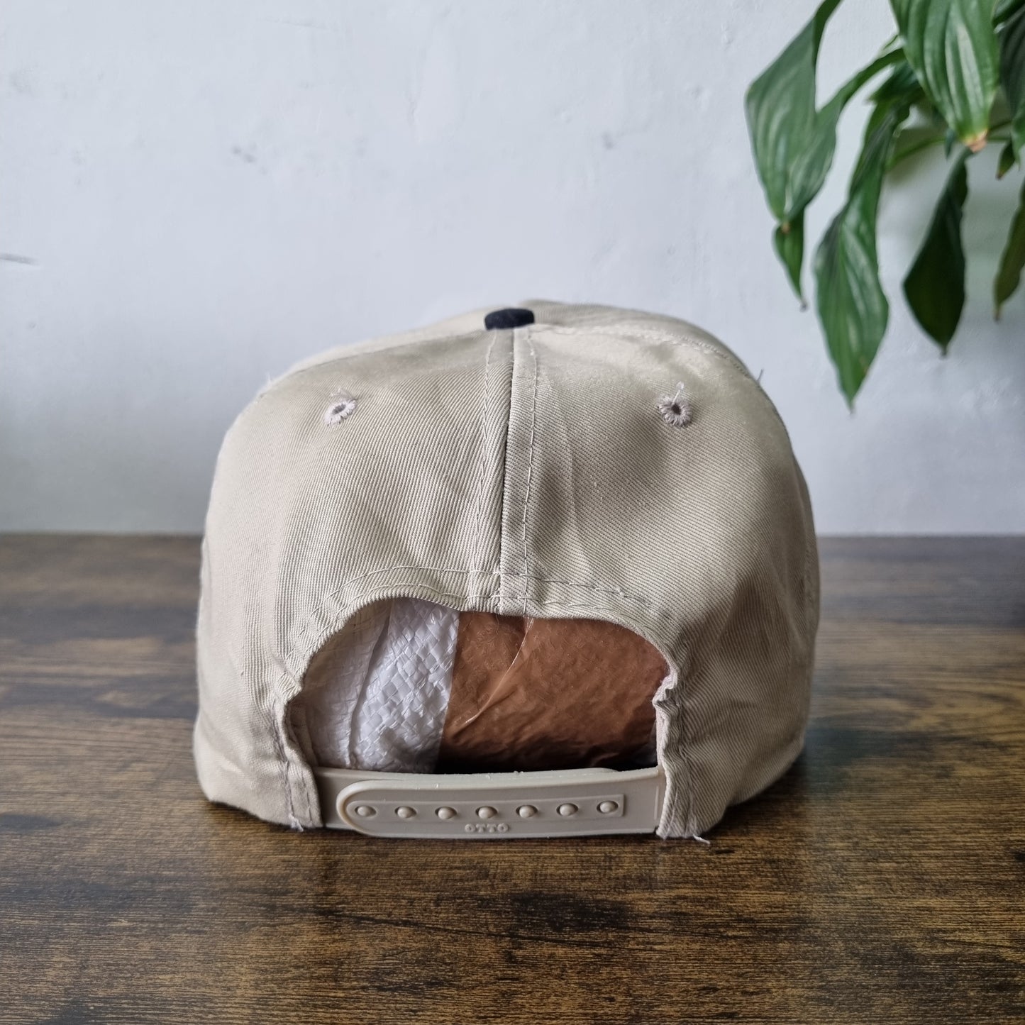 Vintage American Trucker Hat Snapback cap one size beige Black Balance Herbicide