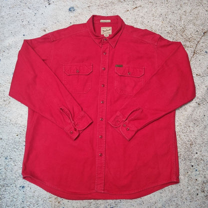 Woolrich FLANNEL SHIRT WOOLRICH VINTAGE WESTERN TALL FIT - Red - Size XXL
