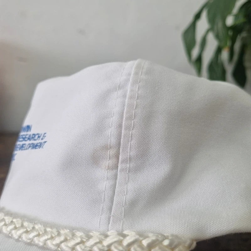 Vintage American Trucker Hat Snapback cap one size white irwin research