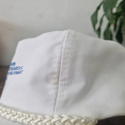 Vintage American Trucker Hat Snapback cap one size white irwin research
