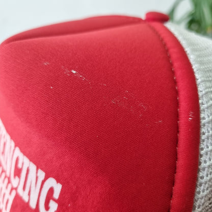 Vintage American Trucker Hat Snapback cap one size red white Frazer Fencing