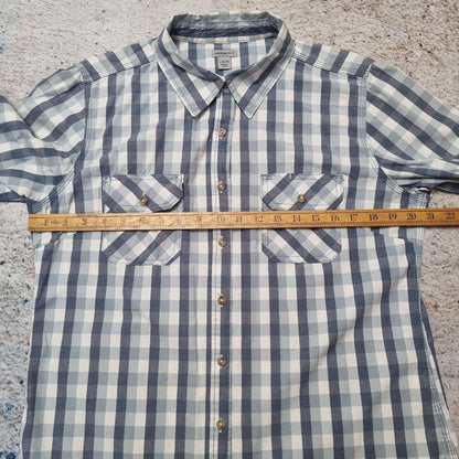Carhartt SHIRT 3/4 SLEEVE WOMENS CHECK - Blue - Size L