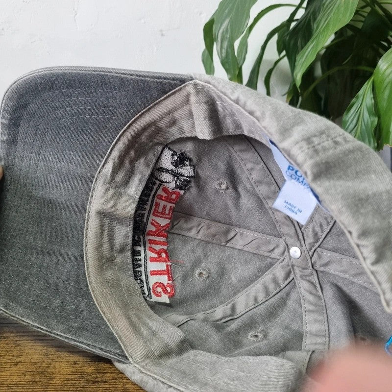 Vintage American Baseball Hat Snapback cap one size adjustable grey striker hydraulic