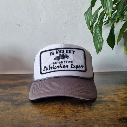 Vintage American Baseball Hat Snapback cap one size adjustable grey white