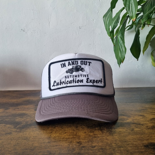 Vintage American Baseball Hat Snapback cap one size adjustable grey white