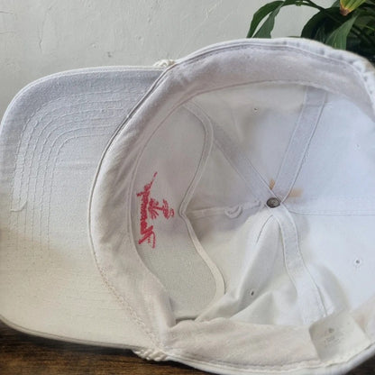 Vintage American Trucker Hat Snapback cap one size adjustable Flamingo Hilton Laughlin white
