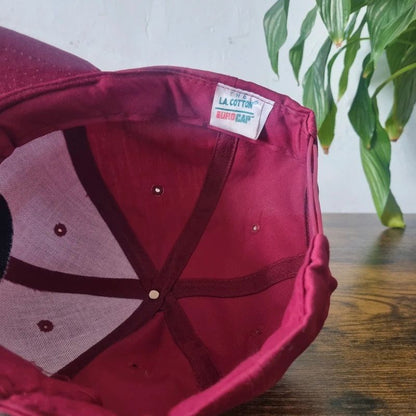Vintage American Baseball Hat Snapback cap one size adjustable burgundy Taifun plane