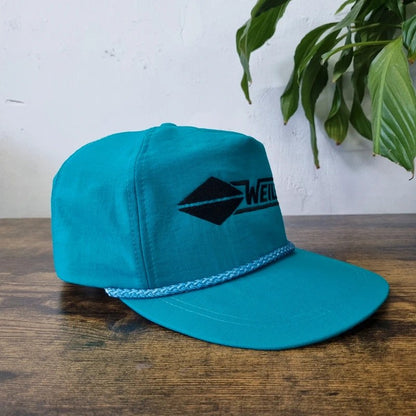 Vintage American Trucker Hat Snapback cap one size adjustable green Weiler