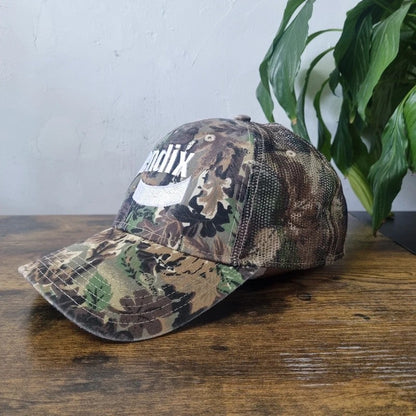 Vintage American Baseball Hat Snapback cap one size adjustable khaki green realtree camo Bendix