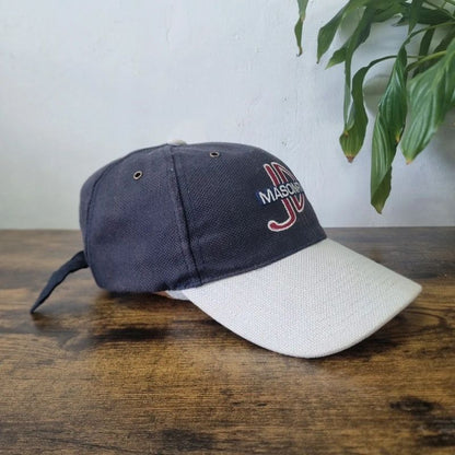 Vintage American baseball Hat Snapback cap one size adjustable navy grey jd masonry