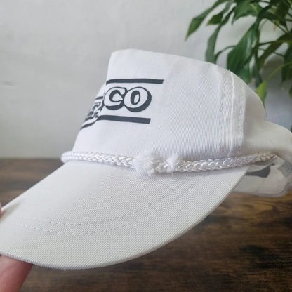 Vintage American Trucker Hat Snapback cap one size adjustable sealco white