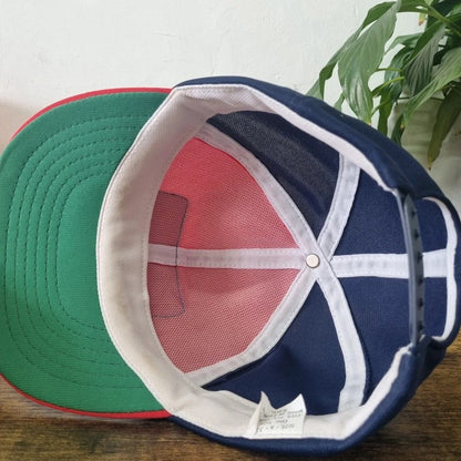 Vintage Alton Towers Trucker Hat Snapback cap one size adjustable navy red