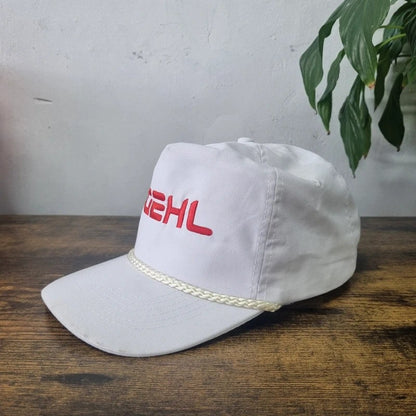 Vintage American Baseball Hat Snapback cap one size white Gehl