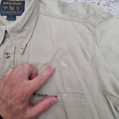 Woolrich OXFORD SHIRT WORK WEAR MENS SOLID - Brown - Size L