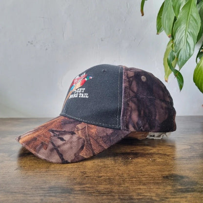 Vintage American Baseball Hat Snapback cap one size adjustable black brown pheasant