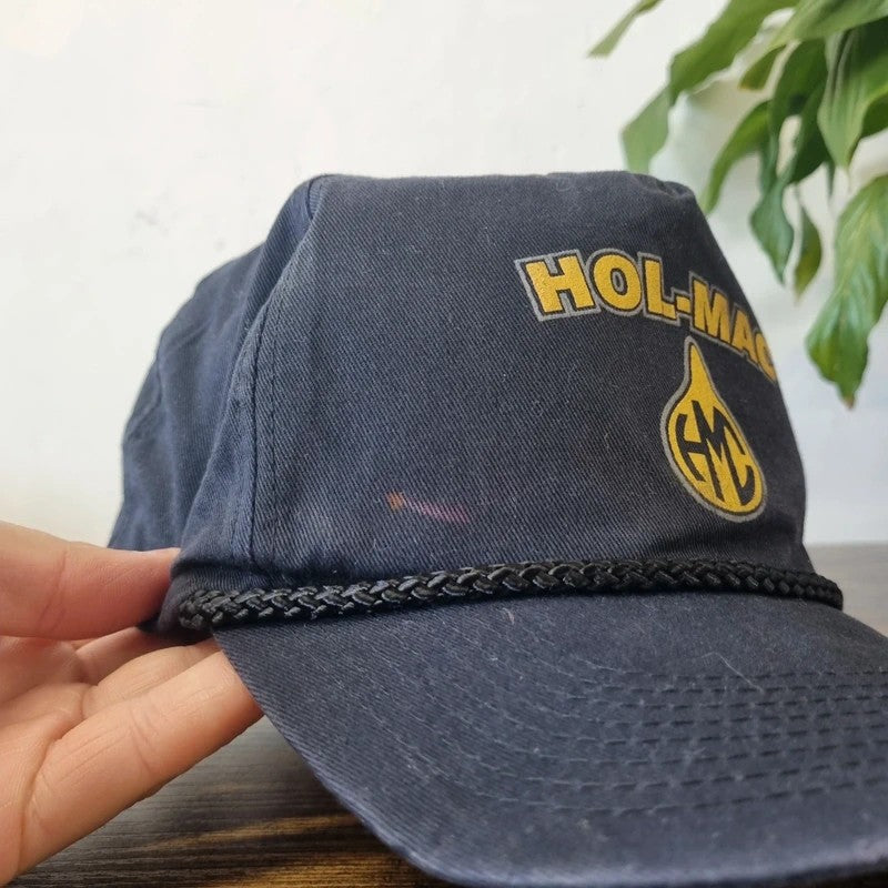 Vintage American Trucker Hat Snapback cap one size adjustable nlack hol mac