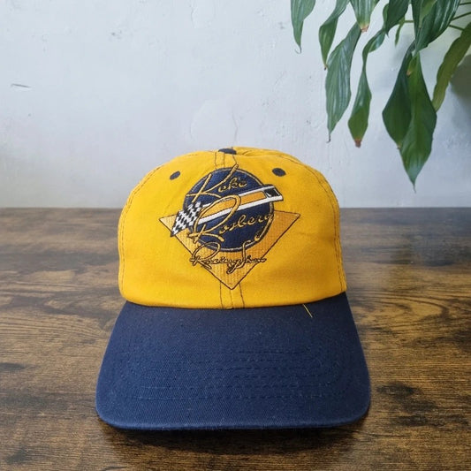 Vintage American Baseball Hat Snapback cap one size adjustable yellow blue Keke Rosberg Racing Shop