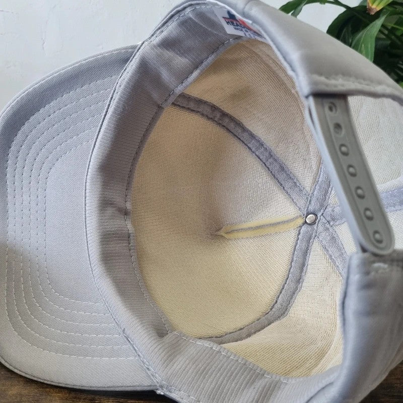 Vintage American Trucker Hat Snapback cap one size adjustable grey lumber & hardware