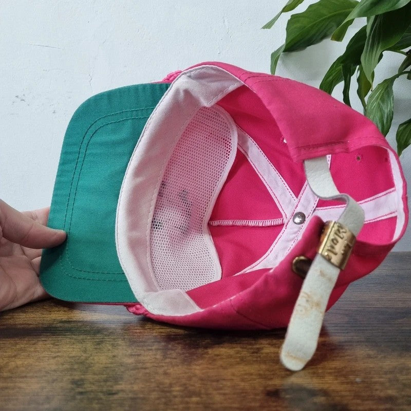 Vintage American Trucker Hat Snapback cap one size adjustable pink Silverbell Tucson Az