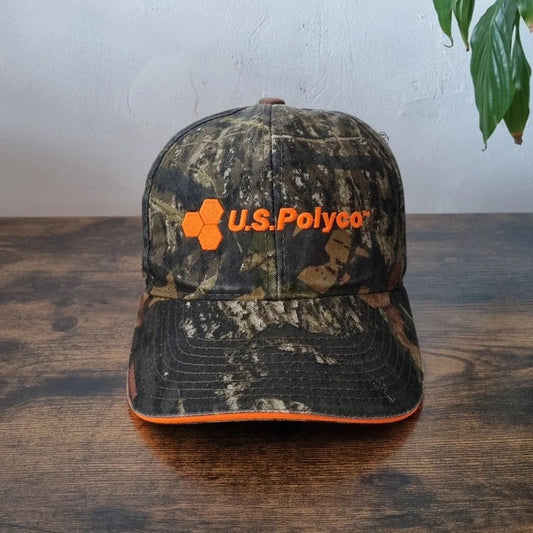 Vintage American Baseball Hat Snapback cap one size adjustable U.S. polyco khaki green realtree camo