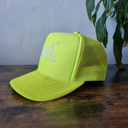 Vintage American Trucker Hat Snapback cap one size neon yellow tsmt Commitment to Excellence
