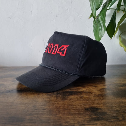 Vintage American Trucker Hat Snapback cap one size adjustable Black Cumming Cn14