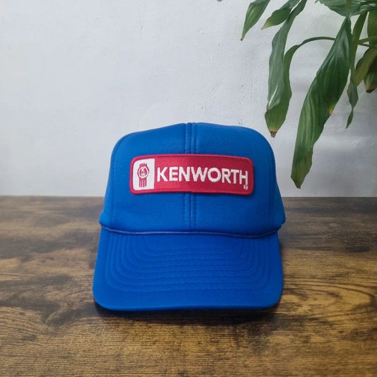 Vintage American Trucker Hat Snapback cap one size adjustable blue kenworth