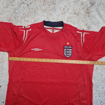 Umbro ENGLAND JERSEY FOOTBALL SHIRT 2004 - Red - Size XL