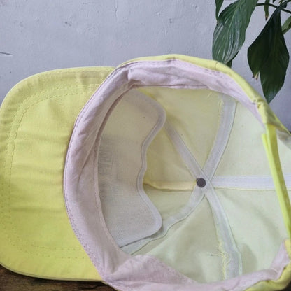 Vintage American Trucker Hat Snapback cap one size adjustable neon yellow beer garden