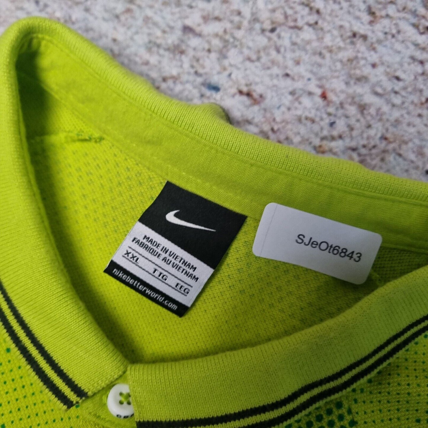 Nike Brazil Polo Shirt Jersey 2014 World Cup Green Size XXL