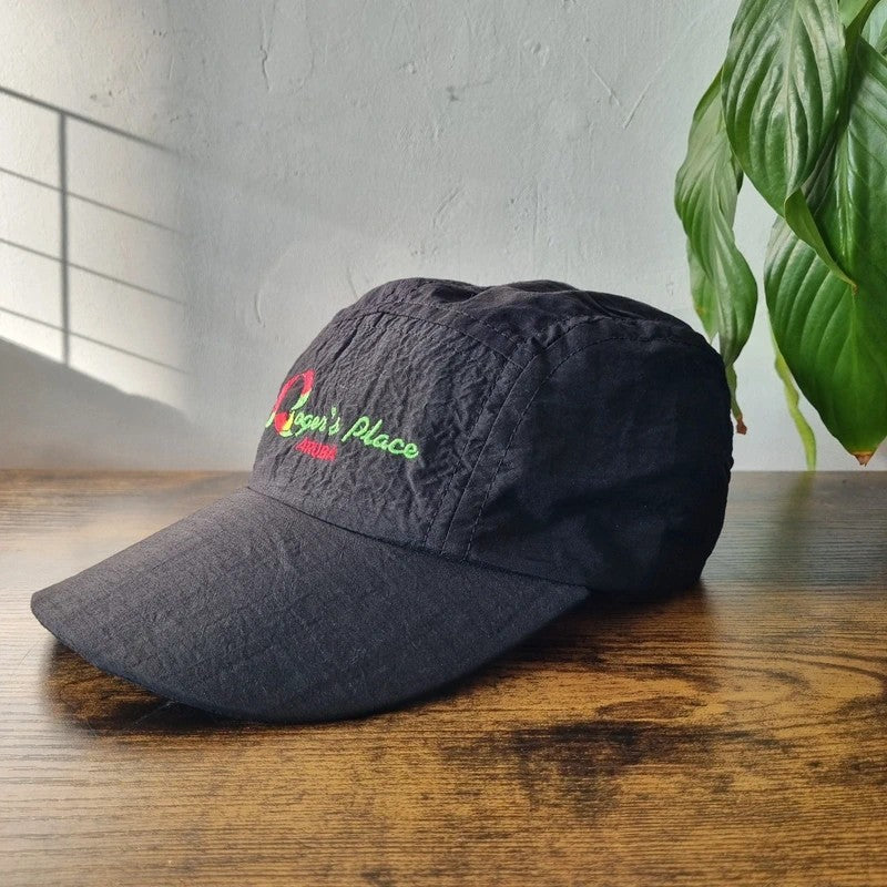 Vintage American Baseball Hat 5 panel cap one size black Roger's Place Aruba