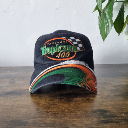 Vintage American Trucker Hat Snapback cap one size adjustable black Tropicana Na