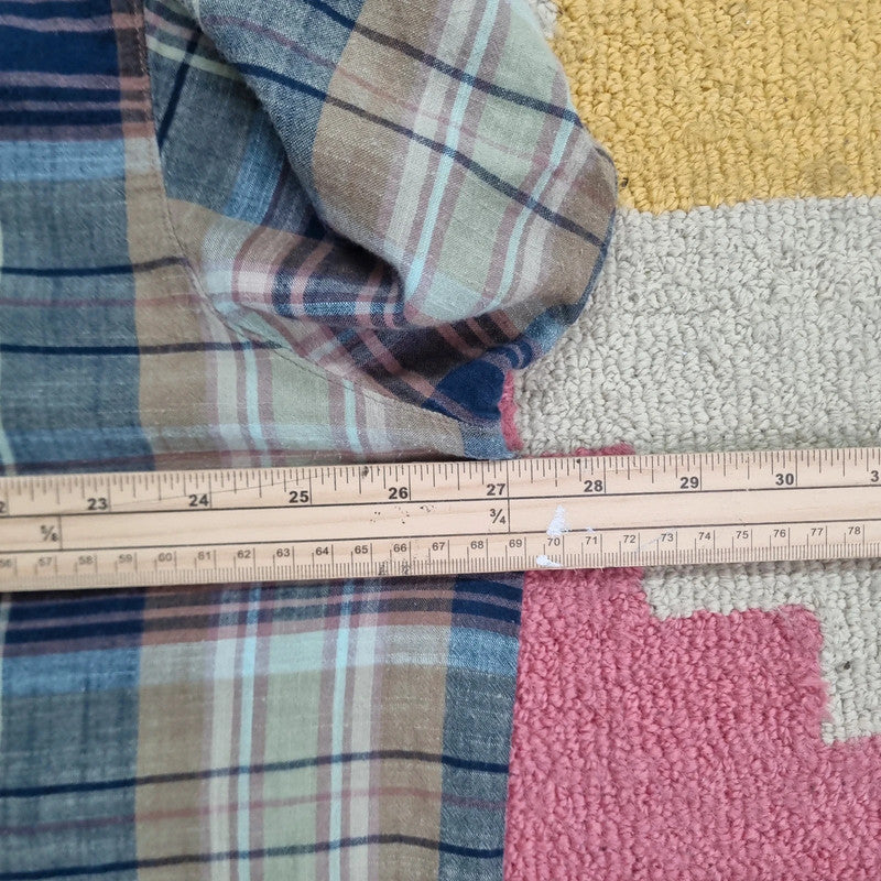 Vintage Columbia Boxy Fit Cropped Shirt short Sleeve XXL Check green Button Up Skater Y2K Surf