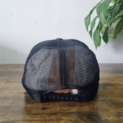 Vintage American Trucker Hat Snapback cap one size adjustable black