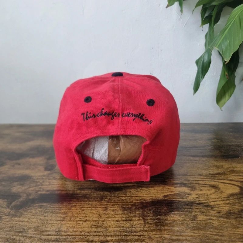 Vintage American Trucker Hat Snapback cap one size adjustable red black Toyota dealer