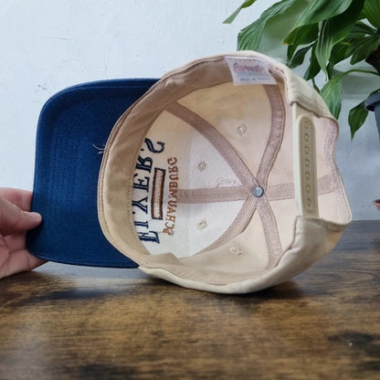 Vintage American Baseball Hat Snapback cap one size adjustable cream navy Flyers