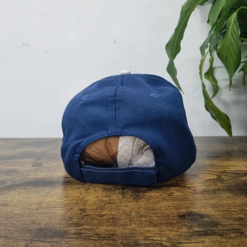 Vintage American Baseball Hat Snapback cap one size adjustable navy blue Michelin